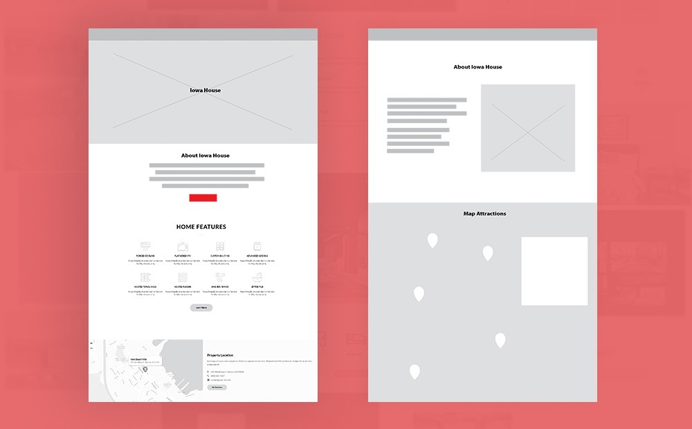 Iowa house wireframes